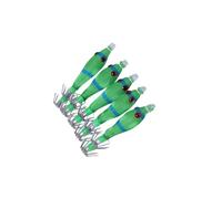 Dcfbkl 5pcs Squid Jigs Glow Hooks 5.8cm 3.1g Shrimp Lure Baits Saltwater Fishing Tackle Cuttlefish Coastal Lake River Fishing Lures