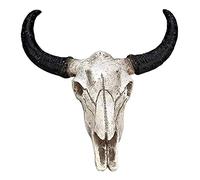 Dcfbkl Animal Long Horn Cow Skull Wall Hanging For Creative Halloween Resin Art Ornaments Home Mounted Decorations Home Mounted Decorations