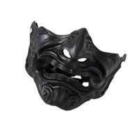 Dcfbkl Animes Cosplays Oni Face Covering Ventilated Design Quickly Adjustable Theatrical Property for Festivals and Themed Event Adjustable Halloweens Demons Teeth