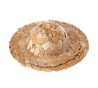 Dcfbkl Bird Hat For Parrots Handmade Straw Woven Cap Funny Size Hats For Bearded Dragons Small Pets Birds Accessories Bird House For Children To Build Large