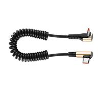 Dcfbkl Double Type-C Fast Charging Cable 240W Spring-Reinforced Coiled Wire with Compact Head for Tight Spaces Double Port Fast Cable