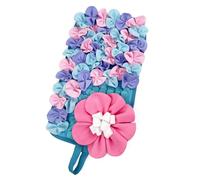 Dcfbkl Engaging Small Animal Pet Feeding Board with Flower Design Encourages Natural Foraging Behavior Washable Training Tool Small Animal Feeding Pad