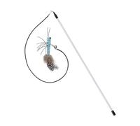 Dcfbkl Funny Caterpillars Colorful Rod Indoors Entertainment Multifunctional Cats Rod for Stimulating Predators Skills Cats Teaser with Rotating Wing