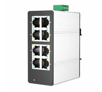 Dcfbkl Industrial Miniature 8 Port Gigabit Ethernet Switches Aluminum Shell Din Rails Mount PoEs Switches for Tight Space Industrial Ethernet Switches Not Power