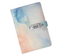 Dcfbkl Leather Lined Diary with for Girls Boys Women Lockable Notebook Leather Journal with Combination 145x215mm Secret Code Diary