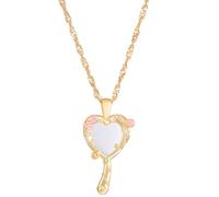 Dcfbkl Mirrored Necklace For Women Girls Fashion Wedding Party Jewelry Accessories Gold Silver Plated Princess Necklaces Women Necklace Silver