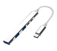 Dcfbkl Multi Device Compatible 5 Port USB3.0 and Ctype Hubs 5Gbps Quick Data Sync and Charging Adapter Type C Multiports Hub