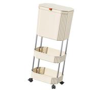 Dcfbkl Renter Friendly Trash Bin Storage Shelf Organizers Not Need Drilling Compactly Kitchen Storage Easy Cleaning Garbage Bin Kitchen Trash Can Shelf