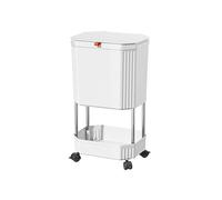 Dcfbkl Renter Friendly Trash Bin Storage Shelf Organizers Not Need Drilling Compactly Kitchen Storage Easy Cleaning Garbage Bin Kitchen Trash Can Shelf