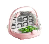 Dcfbkl Silkworm Breeding Container with Ventilated Lid Clear Observation Box for Health Growth and Hatching Supply Observation Case