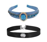 Dcfbkl Sparkling Pearls Headband And Choker Costume Accessory For Children Birthday Parties And School Event Dressingup Props Princess Headband