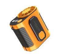 Dcfbkl Strong Airflows Bladeless Fan Portable Rechargeable Waist 3 Speeds Wearable Belt Outdoor Cooling Device Enduring Portable Small Waist Fan