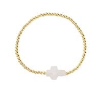 Dcfbkl Stylish Gold Bead and Elastic Cord with Crosses Motifs for Those Who Cherish Faith and Modern Accessories Gold Bead Crosses