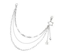 Dcfbkl Trendy Five Point Star Layered Pants Chain Alloy Accessory with Locking Clasp for Jeans and Outfits Alloy Body Jewelry Chain