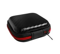 Dcfbkl Water Resistant Carbon Fibers Travel Pouches Zippers Bag Square Headsets Storage Case For Electronics Accessories Waterproof Storage Bag