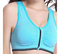 Dcfbkl Women Full Coverage Running Bra Zipper Post Workout High Front Fastening Sports Women Sports High Front Fastening Zipper Post Full Run