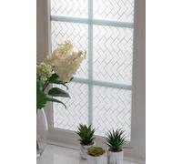 DCFIX WHITE STATIC CLING CHESTER PATTERN 1.5M X 67.5CM HIGH QUALITY PRIVACY FILM