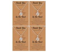 Dcfywl731 Bridesmaid Proposal Gifts Bridesmaid Necklace Gifts for Wedding Tie The Knot Pendant Necklace Jewelry for Women, Brass, No Gemstone