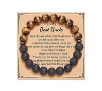 Dcfywl731 Gifts for Men To My Man Gifts for Him Natural Lava Stone Bracelet for Dad Uncle Papa, adjustable, Alloy, other