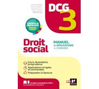 DCG 3 - Droit social - Manuel et applications - 2025-2026