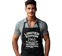 DCG PRINTWEAR 60th Birthday Apron - Born in 1965 Gag Gift for Men - Funny and Practical Present for BBQ, Grilling, or Cooking