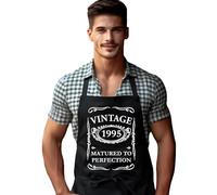 DCG PRINTWEAR Born in 1995 30th Birthday Apron for Men - 30 Today Gift - Funny Cooking Apron - Novelty Grilling Apron for Dad, Husband, Son or Friend