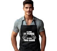 DCG PRINTWEAR Men’s Novelty Apron - 21st Birthday Gift - Born in 2004 - Great Apron for BBQ Masters and Kitchen Kings