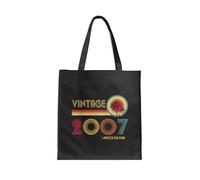 DCG PRINTWEAR Reusable 18th Birthday Tote Bag - Bag for Life Gift Idea - Born in 2007 Cotton Tote - Present for Men or Women - 18 Today