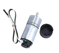 DCGear Motor, Micro Gearbox Reduction Gear Motor 25GA370 6V 12V 24V High Torque Permanent Magnet DC Motor With Encoder Variable Speed(12v,12rpm)