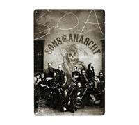 Dcgenrios Vintage Metal Tin Sign Sons of Horror Drama Anarchy 8 X 12 Inches Wall Decor Art Poster for Bar Home Living Room Home Decor
