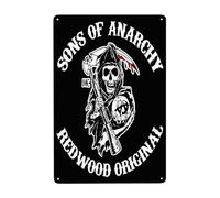 Dcgenrios Vintage Metal Tin Sign Sons of Horror Drama Anarchy 8 X 12 Inches Wall Decor Art Poster for Bar Home Living Room Home Decor