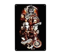 Dcgenrios Vintage Metal Tin Sign Sons of Horror Drama Anarchy 8 X 12 Inches Wall Decor Art Poster for Bar Home Living Room Home Decor