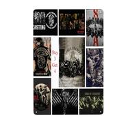 Dcgenrios Vintage Metal Tin Sign Sons of Horror Drama Anarchy 8 X 12 Inches Wall Decor Art Poster for Bar Home Living Room Home Decor