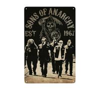 Dcgenrios Vintage Metal Tin Sign Sons of Horror Drama Anarchy 8 X 12 Inches Wall Decor Art Poster for Bar Home Living Room Home Decor