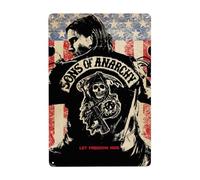 Dcgenrios Vintage Metal Tin Sign Sons of Horror Drama Anarchy 8 X 12 Inches Wall Decor Art Poster for Bar Home Living Room Home Decor