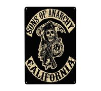 Dcgenrios Vintage Metal Tin Sign Sons of Horror Drama Anarchy 8 X 12 Inches Wall Decor Art Poster for Bar Home Living Room Home Decor