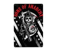 Dcgenrios Vintage Metal Tin Sign Sons of Horror Drama Anarchy 8 X 12 Inches Wall Decor Art Poster for Bar Home Living Room Home Decor