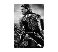 Dcgenrios Vintage Metal Tin Sign Sons of Horror Drama Anarchy 8 X 12 Inches Wall Decor Art Poster for Bar Home Living Room Home Decor