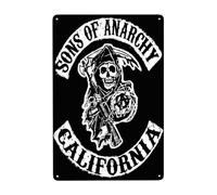 Dcgenrios Vintage Metal Tin Sign Sons of Horror Drama Anarchy 8 X 12 Inches Wall Decor Art Poster for Bar Home Living Room Home Decor