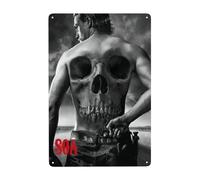 Dcgenrios Vintage Metal Tin Sign Sons of Horror Drama Anarchy 8 X 12 Inches Wall Decor Art Poster for Bar Home Living Room Home Decor