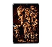Dcgenrios Vintage Metal Tin Sign Sons of Horror Drama Anarchy 8 X 12 Inches Wall Decor Art Poster for Bar Home Living Room Home Decor