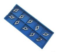 DCGT070204-AK Carbide Indexable Inserts for Aluminium, DCGT21.51-AK Lathe with Chip Breaking for Steel, High Wear Resistance, Pack of 10