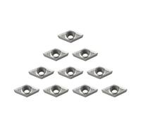 DCGT11T302-AK Carbide Insert, 10-Piece Set, DCGT32.50.5 Aluminum Cutting Tool for CNC Lathe Machining, High Grip Strength & Wear Resistance