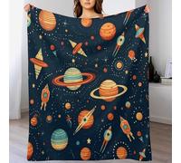 DCHHHSC Cosmic Planet Rocket Blanket Soft Comfortable Warm Blankets Suitable For All Seasons Bed Linen Sofa And Travel Camping Throw （150×200cm）