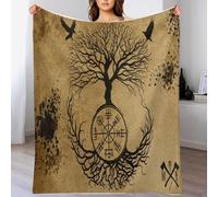 DCHHHSC Viking Myth 3D Blankets Super Soft Cosy & Warm Blanket for Sofa Or Bed Flannel Machine Washable Comfortable & Stylish （180×200cm）