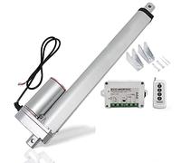 DCHOUSE 1000N 250mm stroke max Linear Actuator, DC 12V Motor Linear Actuators Motor Wireless Remote Control Kit with Mounting Brackets for Electronic, Medical, Electric Door Openers