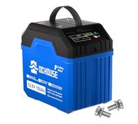 DCHOUSE 12V 100Ah Portable Lithium leisure Battery, Upgraded 2.0 Lifepo4 Battery with SOC Light, Trolling Motor Marine with USB-A, DC Ports, Built-in 100A BMS, Up to 15000 Cycles