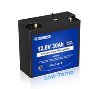 DCHOUSE 12V 30Ah Mini LiFePO4 Battery with DC Port & Low Temp Cut-Off