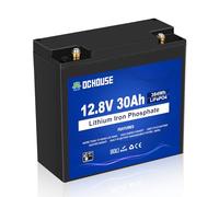 DCHOUSE 12V 30Ah Mini LiFePO4 Lithium Battery, BCI Group U1 with 30A BMS, Low Temp Cut-Off, 4000+Deep Cycles Perfect for Fish Finder, Trolling Motor, Kids Scooters, Power Wheel Chair,Boat, RV, etc