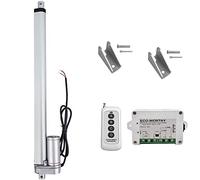 DCHOUSE 16" Stroke Linear Actuator 12 Volt 12V DC 400mm Linear Motion Actuator Wireless Remote Controller Kit With Linear Motor Mounting Brackets